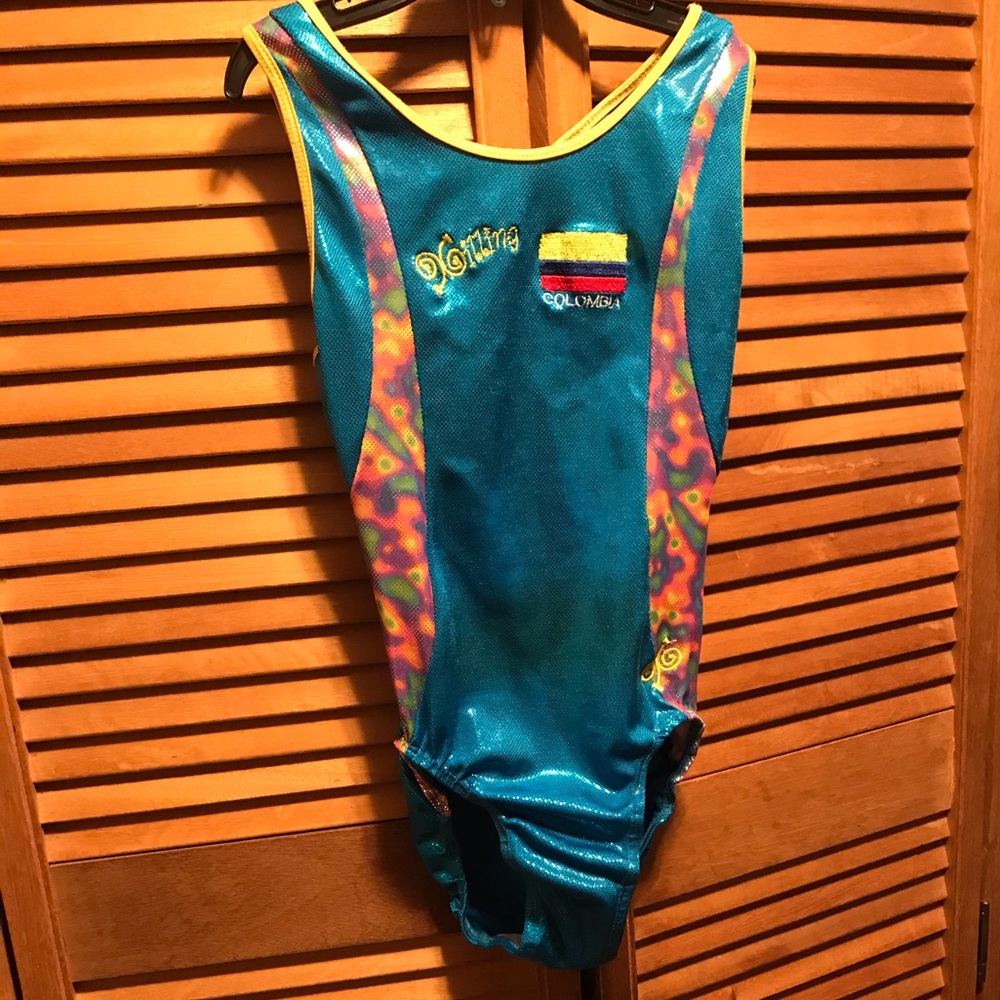 Pink and Blue Columbia Racerback Leotards